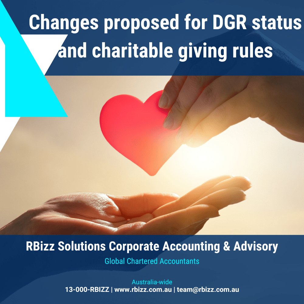 Changes proposed for DGR status and charitable giving rules
