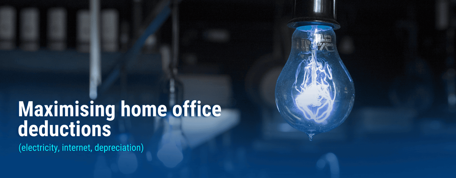 Maximising home office deductions (electricity, internet, depreciation)