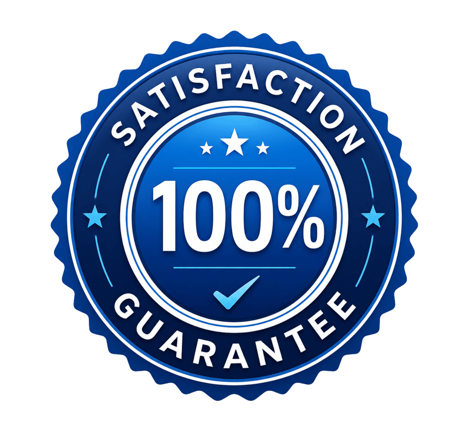 100 percent satisfaction guarantee