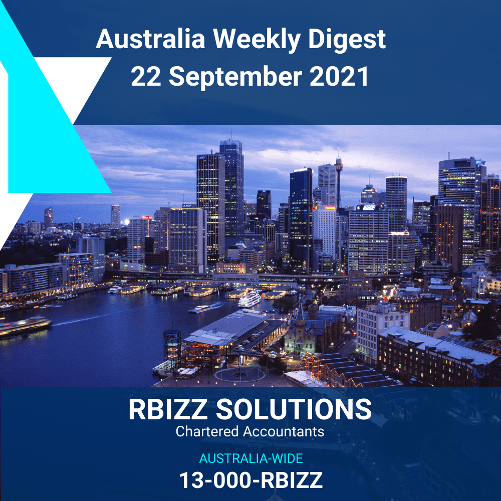 Australia Weekly Digest - 22 September 2021