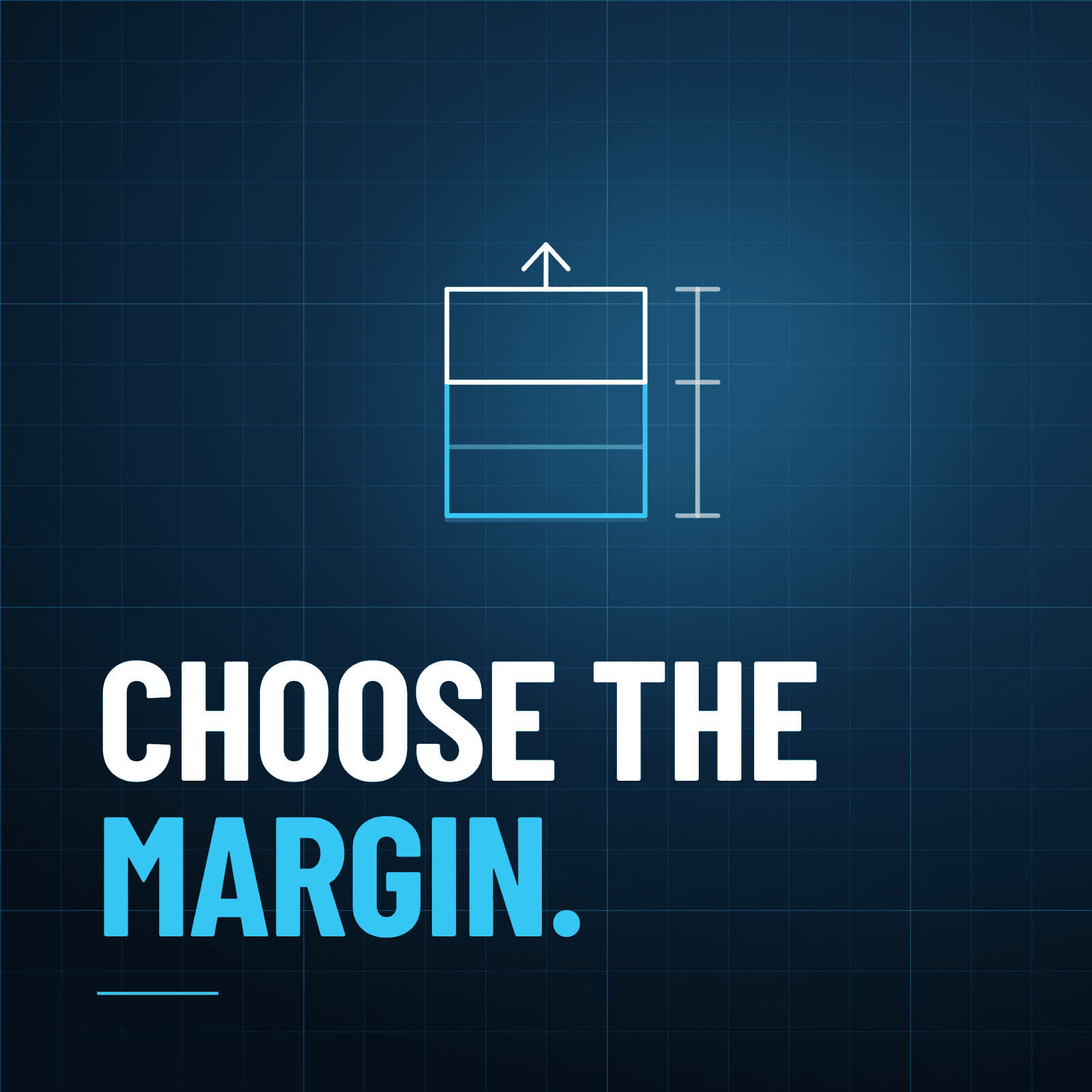 A deliberately chosen margin, not whatever happens to be left over once the bills are paid.