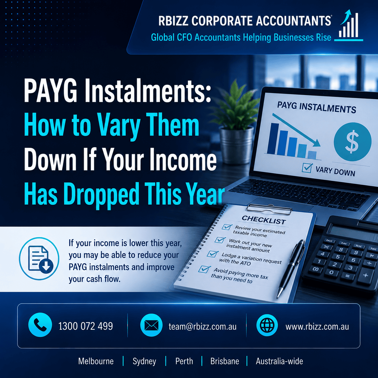 PAYG Instalments: How to Vary Them Down If Your Income Has Dropped This Year