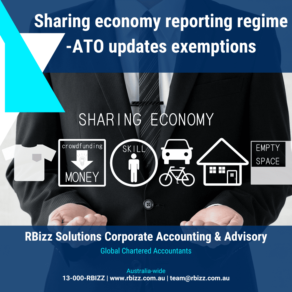 Sharing economy reporting regime - ATO finalises exemptions
