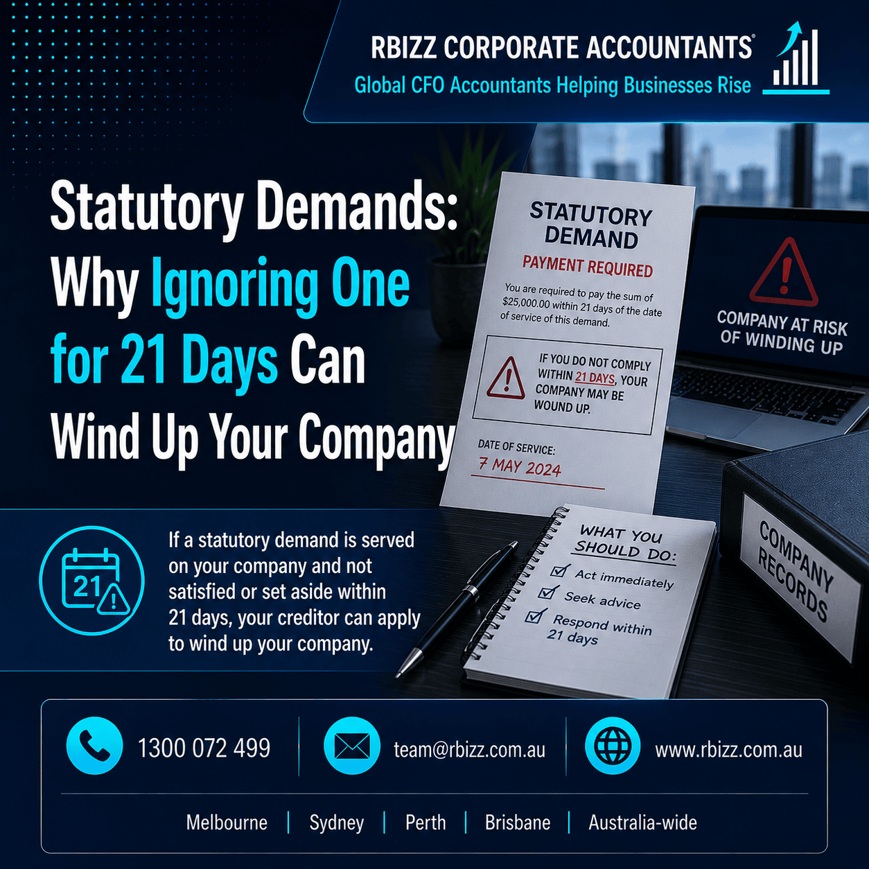 Statutory Demands: Why Ignoring One for 21 Days Can Wind Up Your Company
