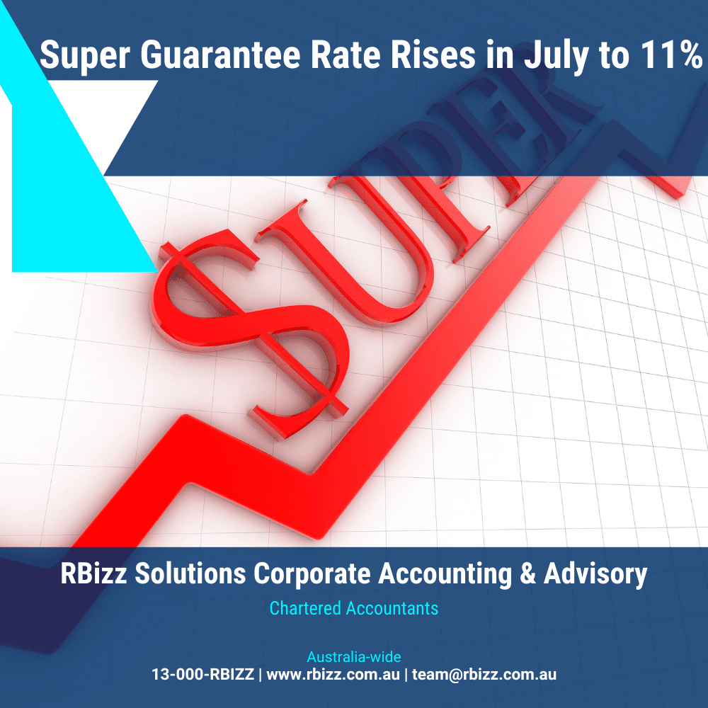 Super Guarantee Rate Rises in July to 11%