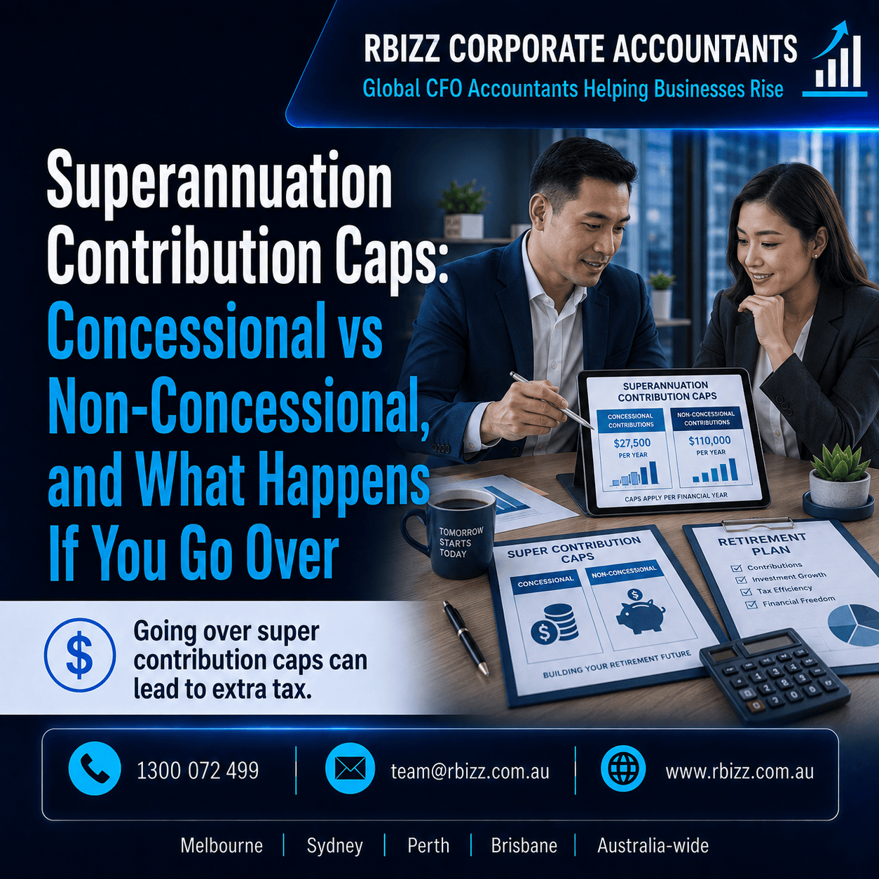 Superannuation Contribution Caps: Concessional vs Non-Concessional, and What Happens If You Go Over