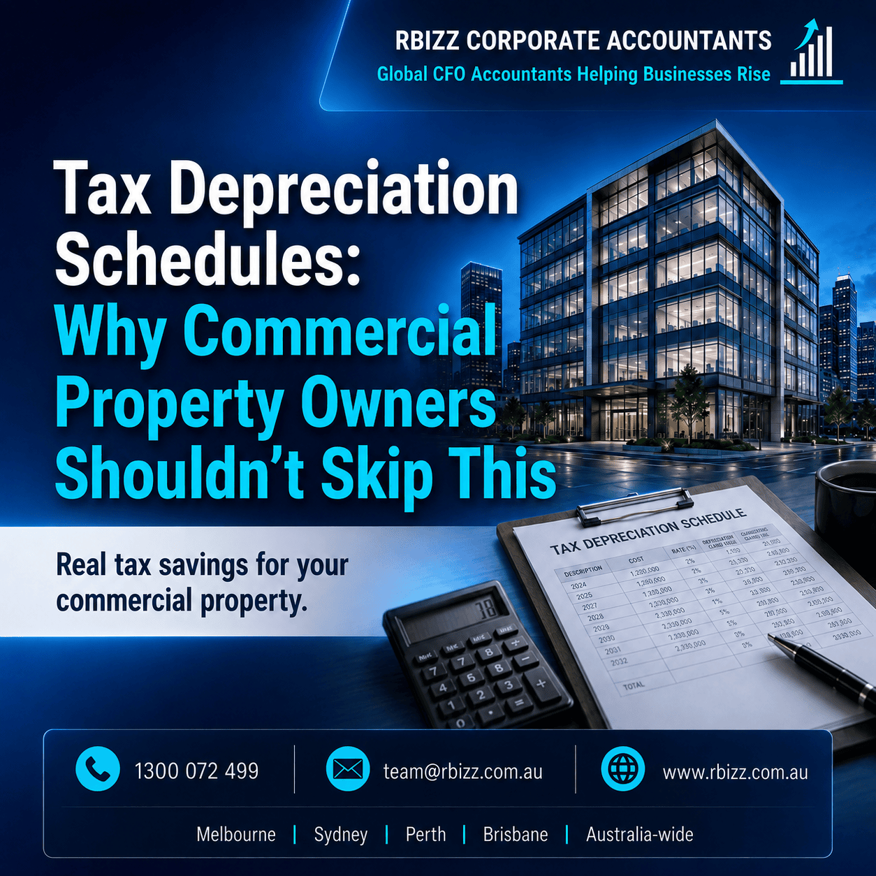 Tax Depreciation Schedules: Why Commercial Property Owners Shouldn't Skip This