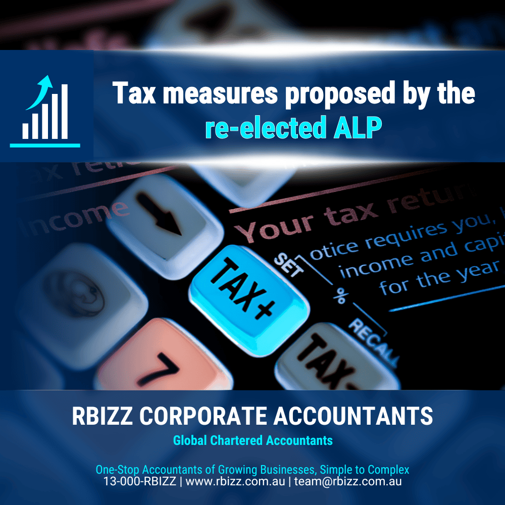 Tax measures proposed by the re-elected ALP