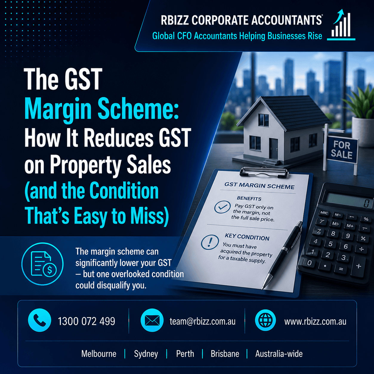 The GST Margin Scheme: How It Reduces GST on Property Sales (and the Condition That's Easy to Miss)